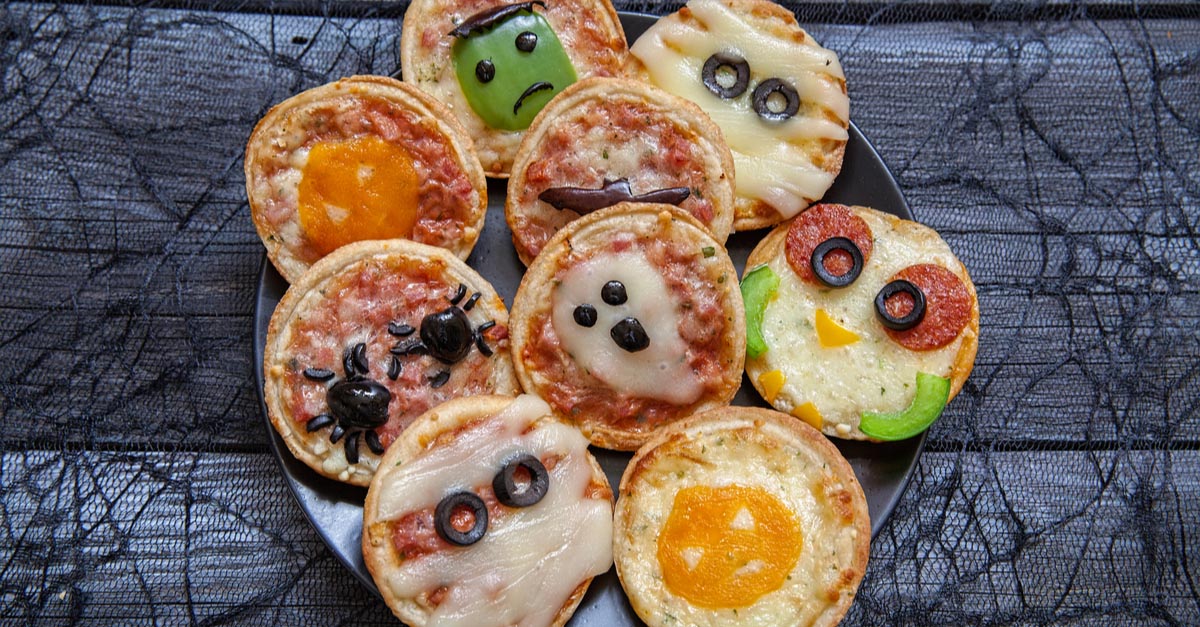 Mini pizza Halloween - Recettes en Famille